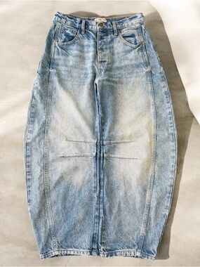 Free People We The Free Lucky You Mid-Rise Barrel Jeans Size 24 Slouchy Baggy
